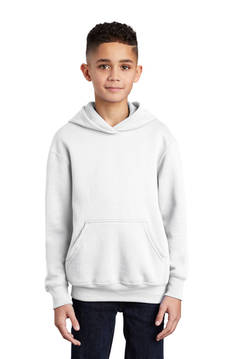 Youth Core Fleece Pullover Hoodie - White