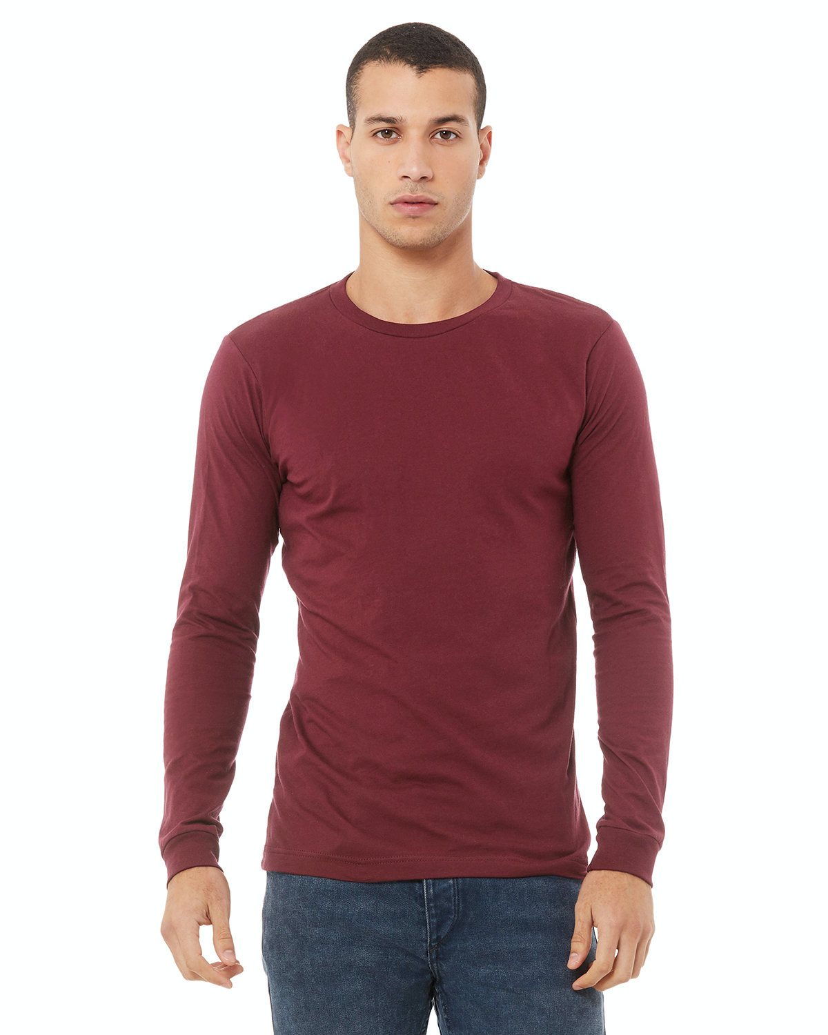 Unisex Jersey Long-Sleeve T-Shirt - Maroon Triblend