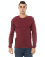 Bella + Canvas 3513 - Unisex Jersey Long-Sleeve T-Shirt - Maroon Triblend