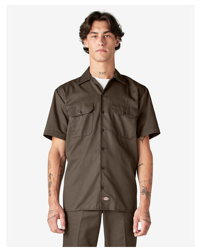 Unisex Short-Sleeve Work Shirt - MUSHROOM
