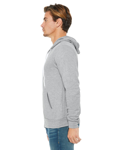 Unisex Poly-Cotton Sponge Fleece Full-Zip Hoodie - Heather Athletic