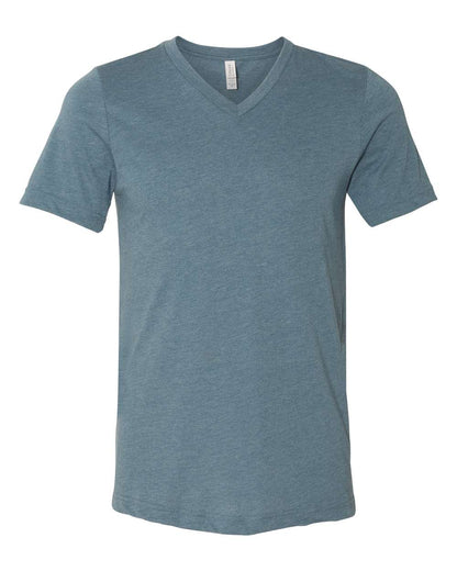 Unisex Jersey Short-Sleeve V-Neck T-Shirt - Heather Slate