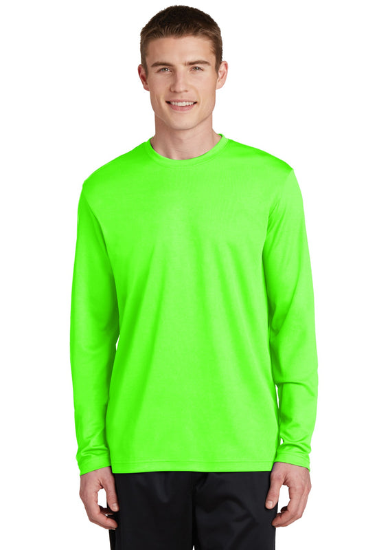 Unisex PosiCharge RacerMesh Long Sleeve Tee - Neon Green