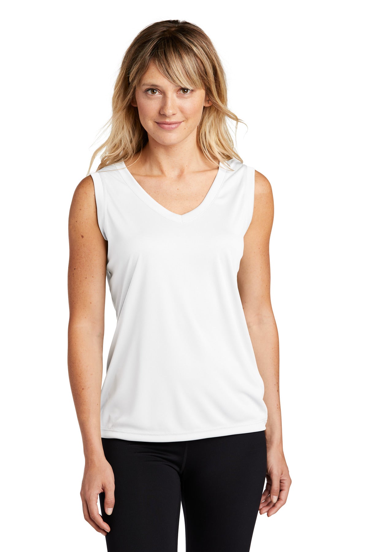 Women's Sleeveless PosiCharge Competitor V-Neck Tee - White