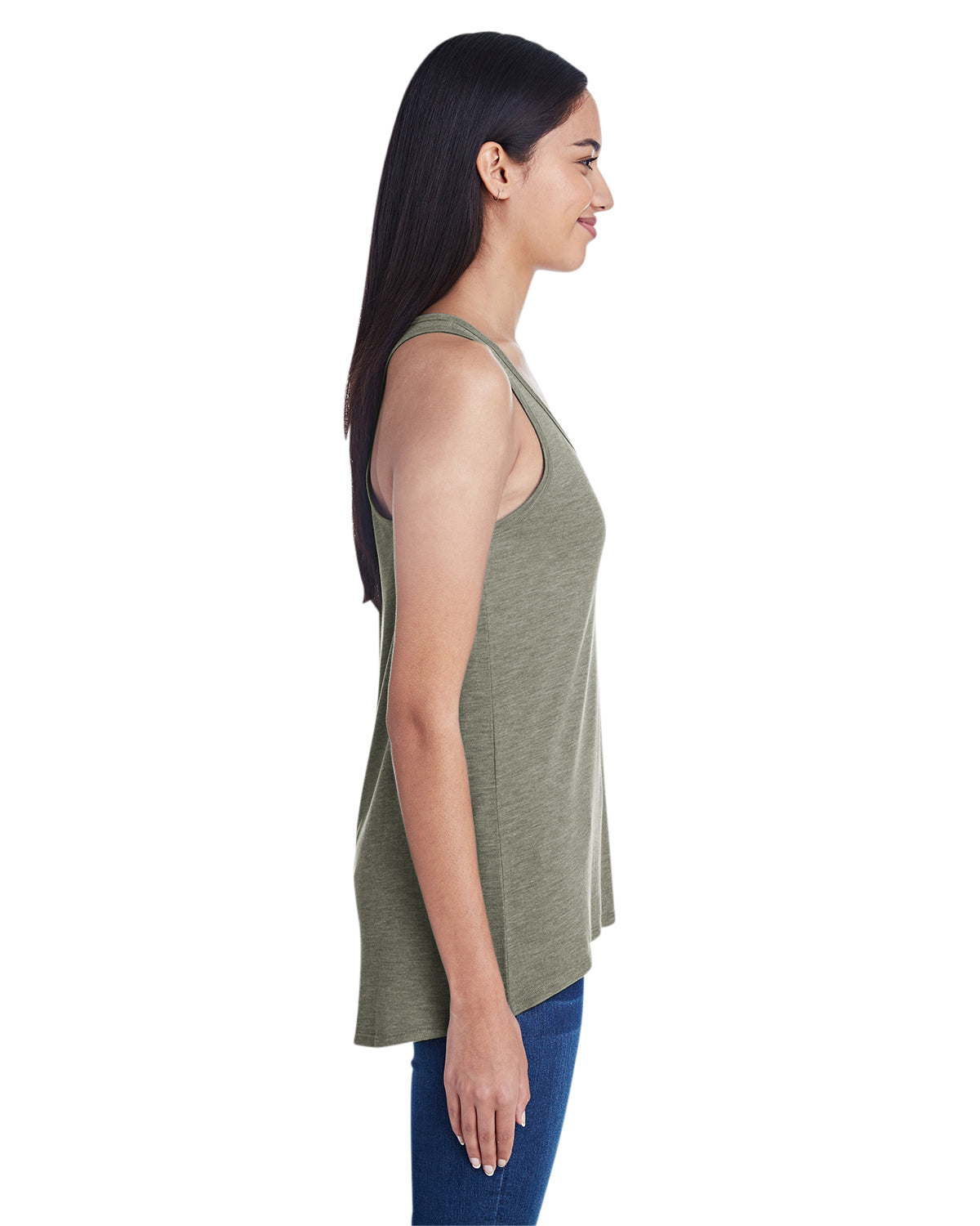 Women's Freedom Tank - Heather City Green