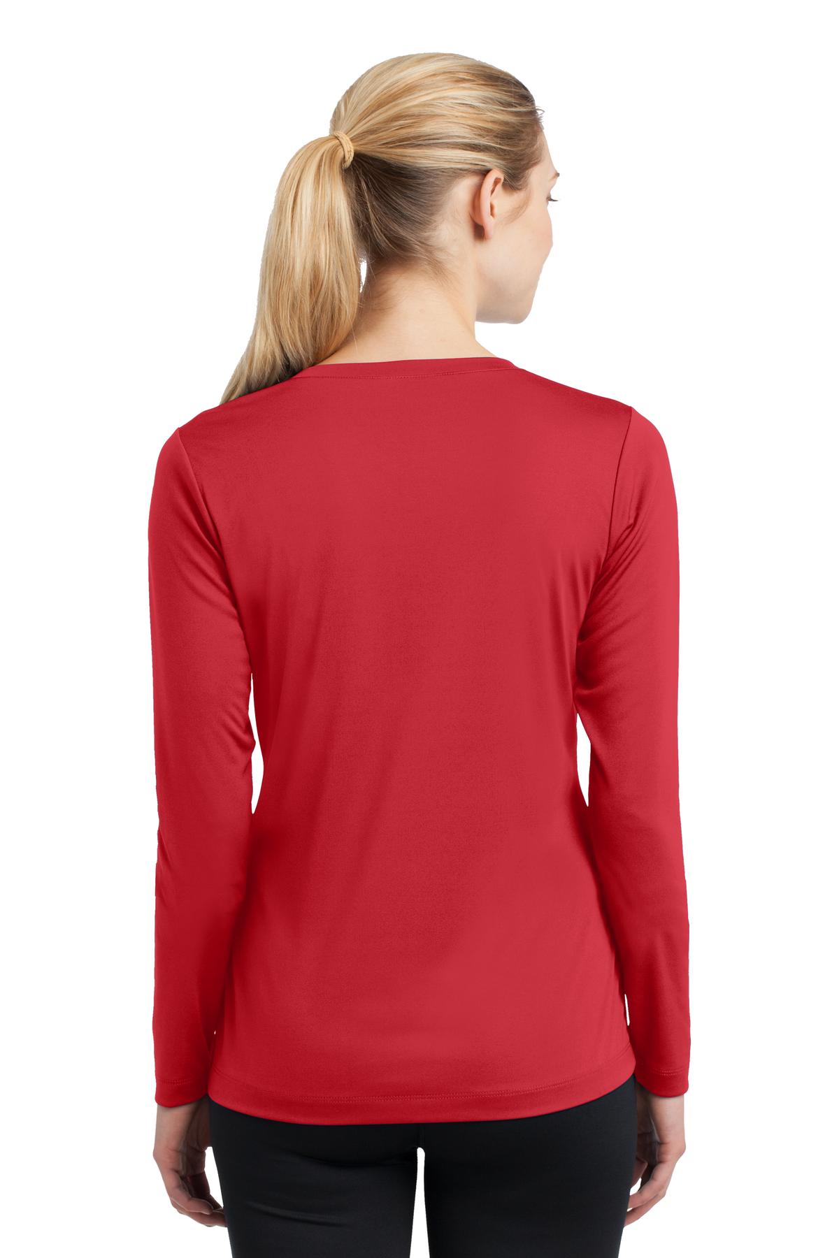 Women's Long Sleeve PosiCharge Competitor V-Neck Tee - True Red