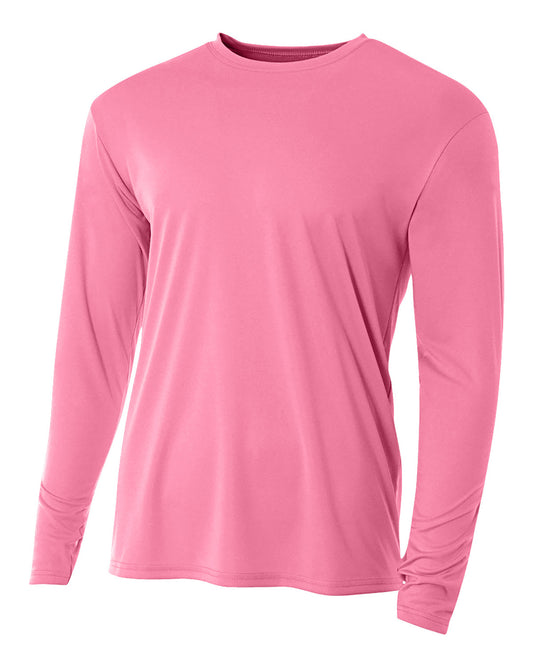 Men's Cooling Performance Long Sleeve T-Shirt - Pink