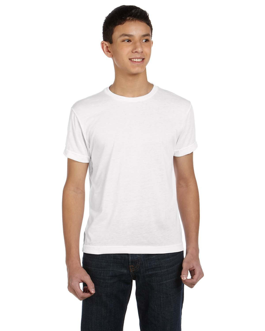 Youth Sublimation Polyester T-Shirt - White