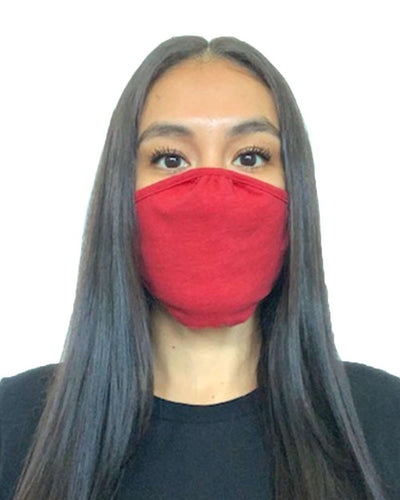 48 Pack - Next Level Unisex Eco Performance Face Cover - Heather Red