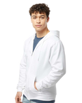 Unisex Fleece Zip Hoodie - White