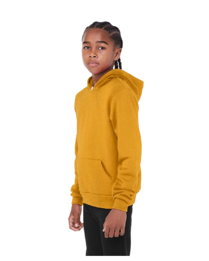 Youth Sponge Fleece Pullover Hoodie - Heather Mustard
