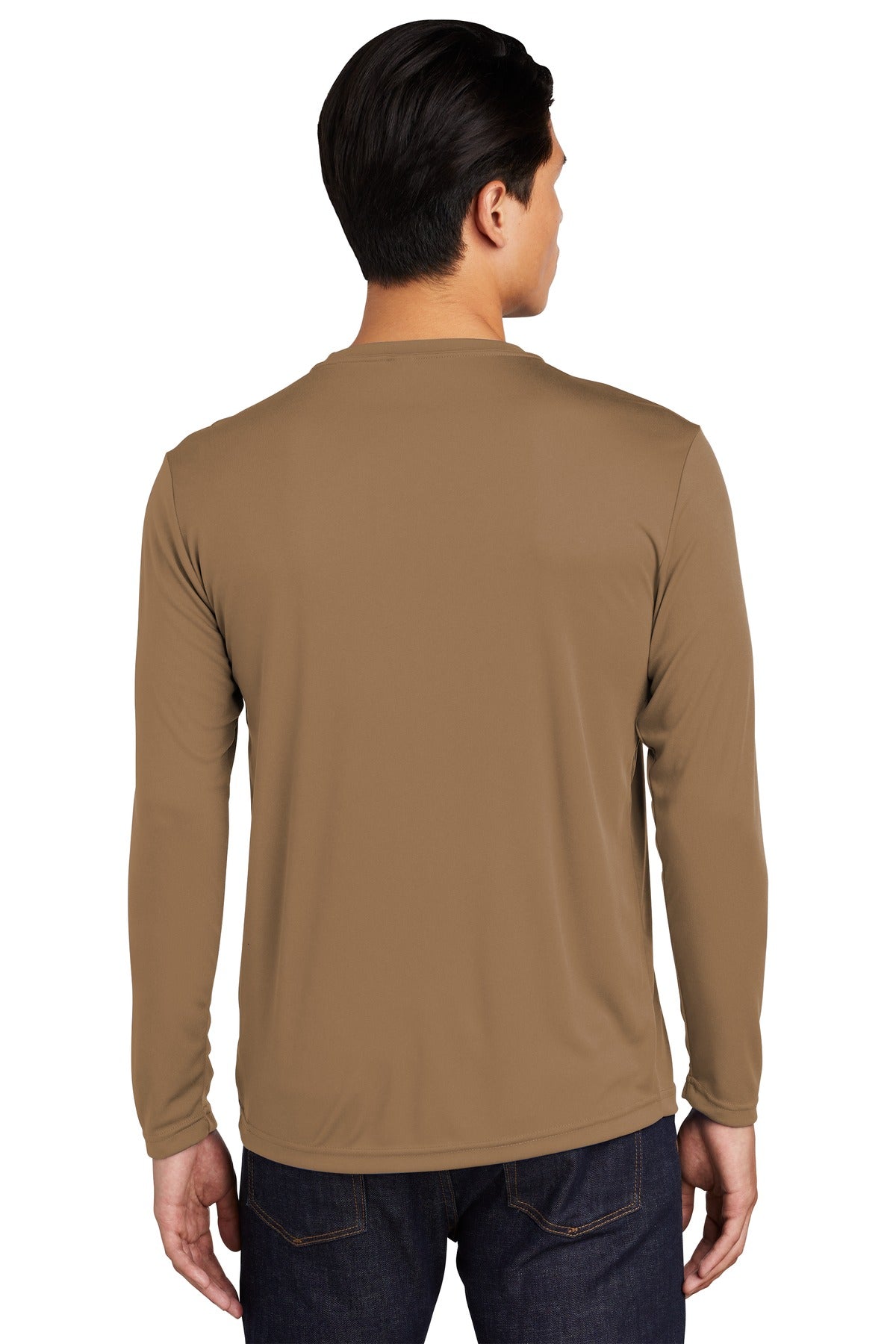 Unisex Long Sleeve PosiCharge Competitor Tee - Woodland Brown