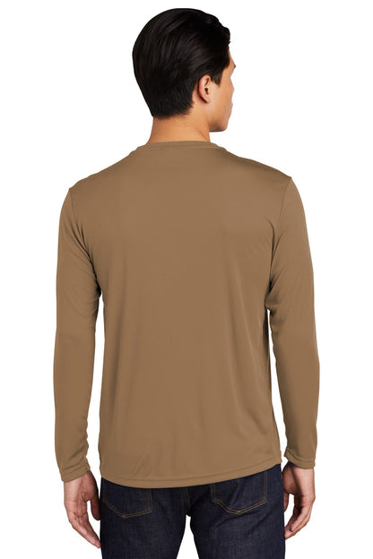 Unisex Long Sleeve PosiCharge Competitor Tee - Woodland Brown