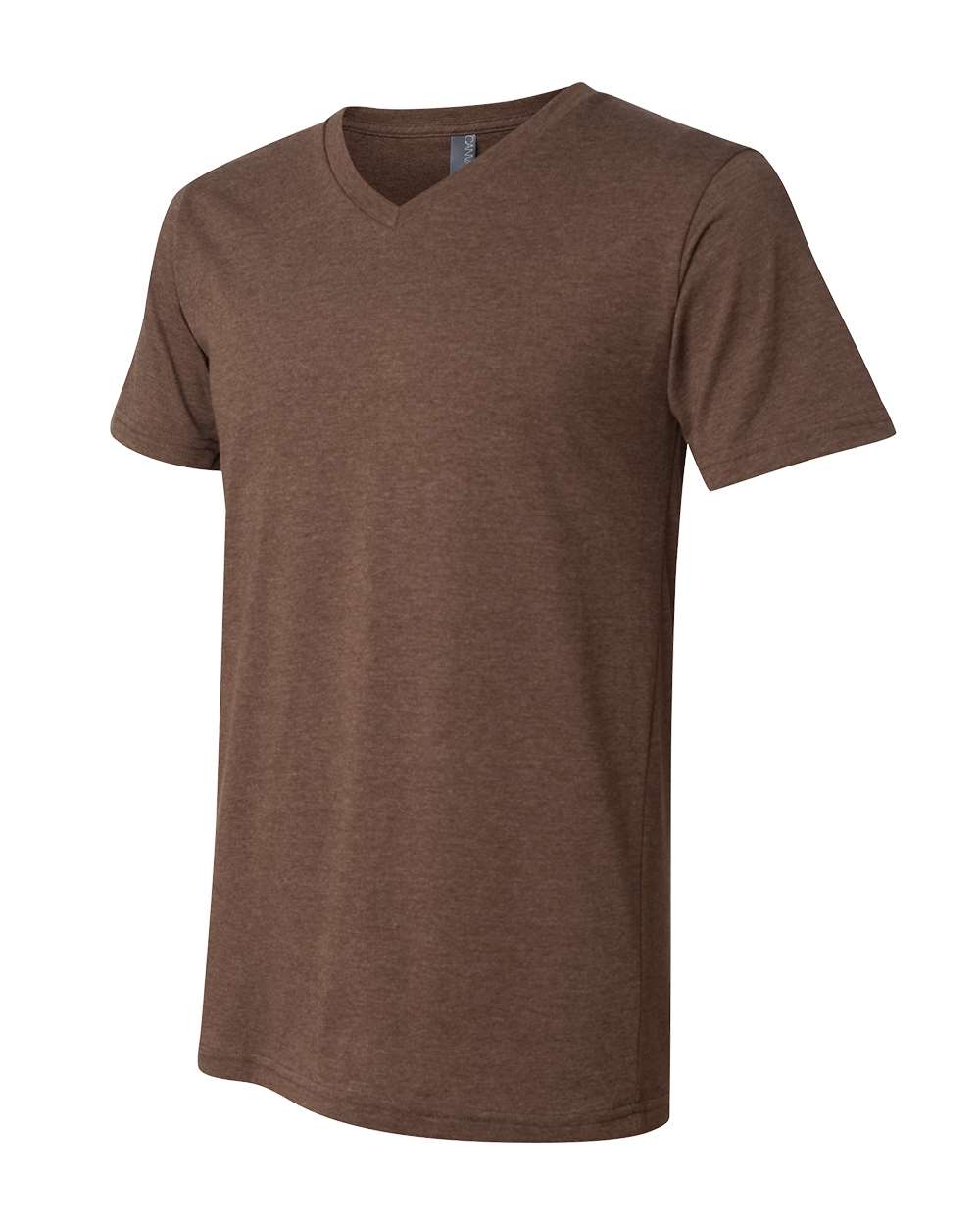 Unisex Jersey Short-Sleeve V-Neck T-Shirt - Heather Brown