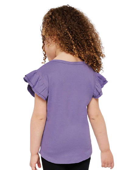 Toddler Flutter Sleeve T-Shirt - Lavender