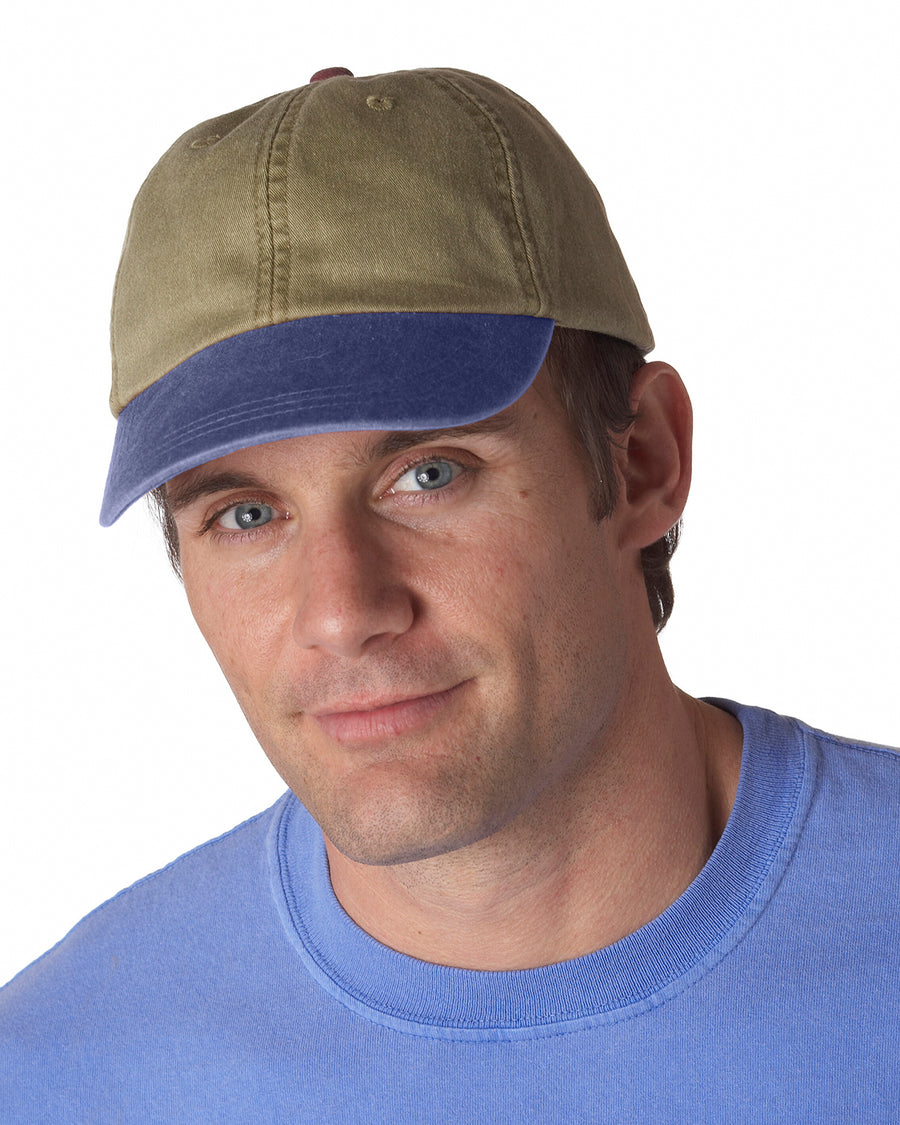 Optimum Pigment Dyed-Cap - Khaki / Purple