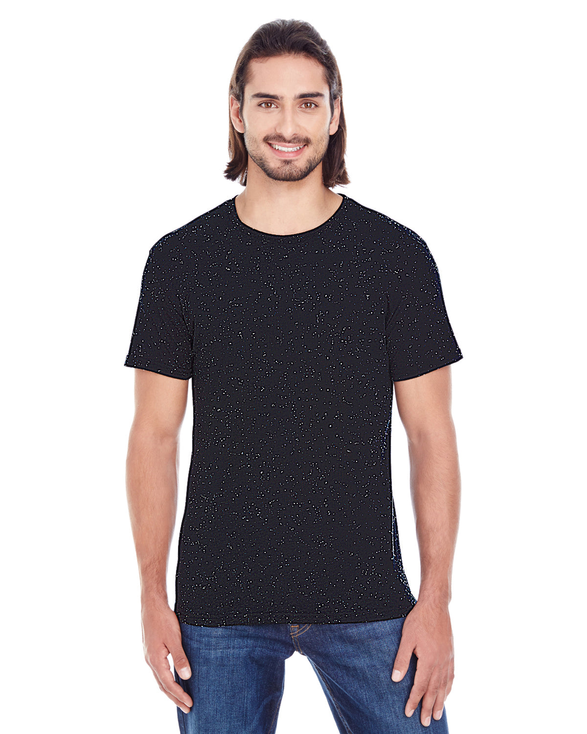 Men's Triblend Fleck Short-Sleeve T-Shirt - Black Fleck