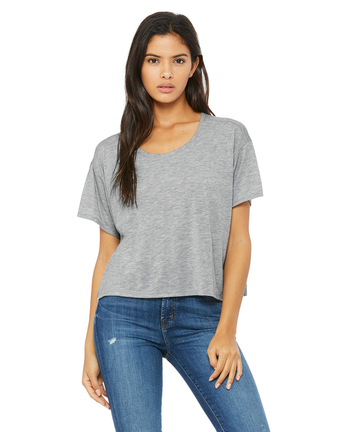 Women's Flowy Boxy T-Shirt - Heather Athletic