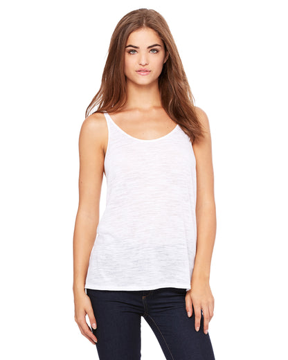 Women's Slouchy Tank - White Slub