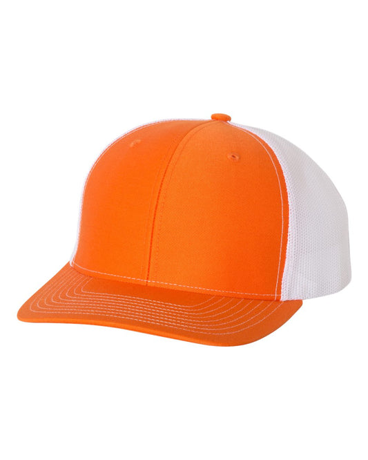 Snapback Trucker Cap - Orange / White