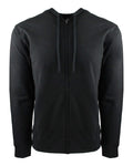 Unisex French Terry Zip Hoodie - Black / Black