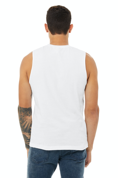 Unisex Jersey Muscle Tank - White