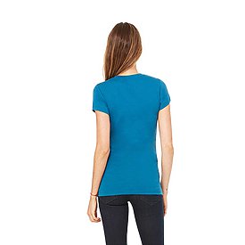Women's Sheer Mini Rib Short-Sleeve T-Shirt - Deep Teal