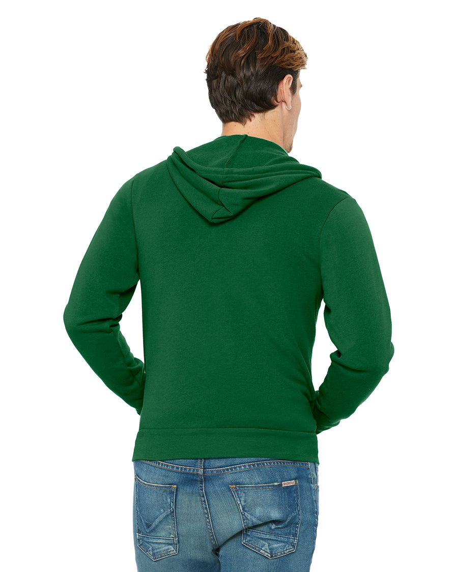 Unisex Poly-Cotton Sponge Fleece Full-Zip Hoodie - Kelly