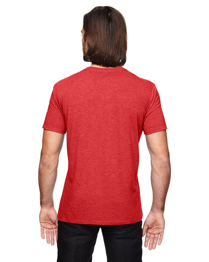 Unisex Triblend V-Neck T-Shirt - Heather Red