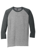 Unisex Perfect Tri 3/4-Sleeve Raglan - Black Fr / Gray French