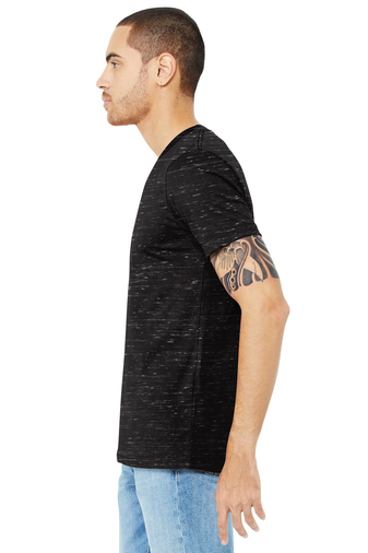 Unisex Jersey Short-Sleeve V-Neck T-Shirt - Black Marble