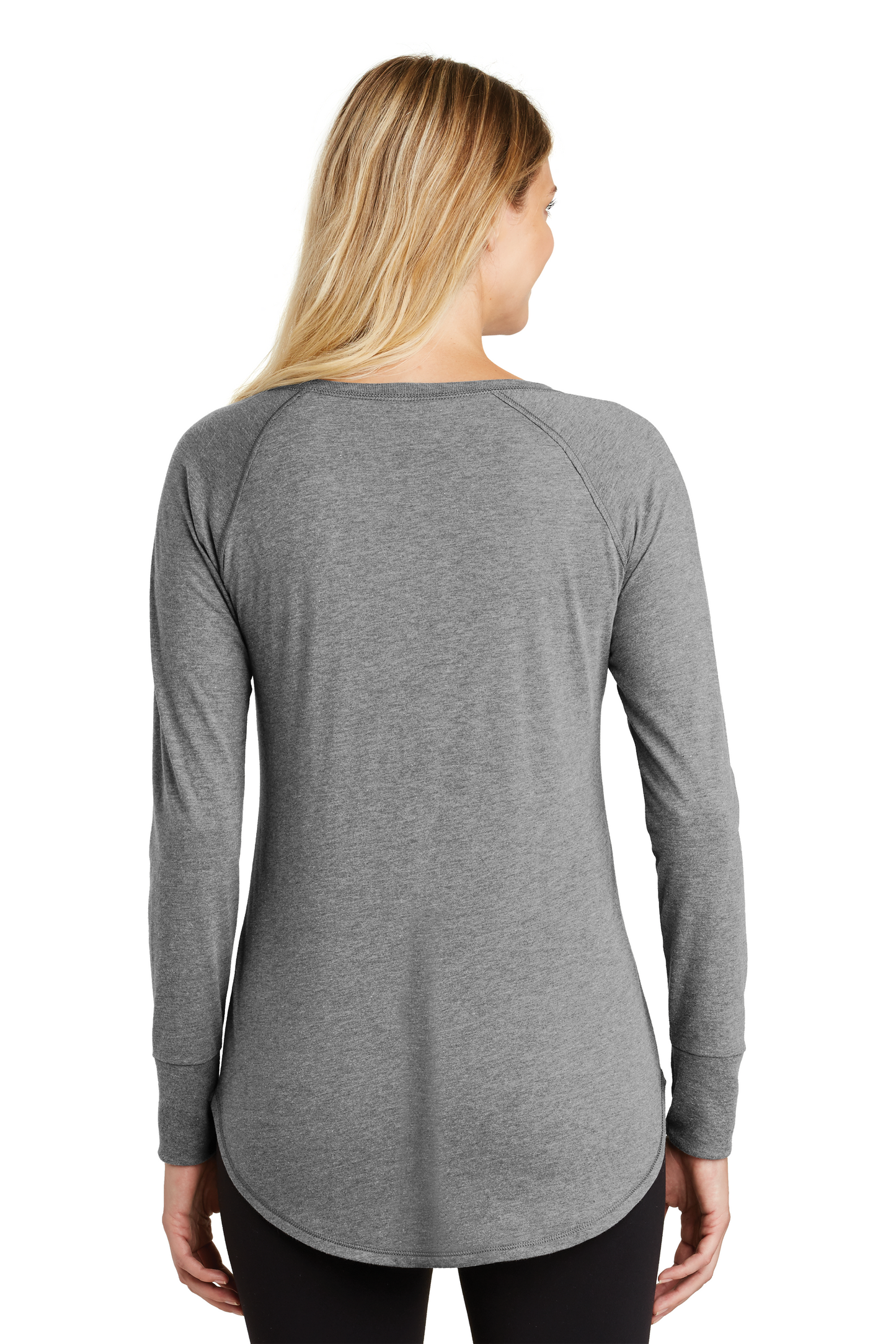 Women's Perfect Tri Long Sleeve Tunic Tee - Gray Frost