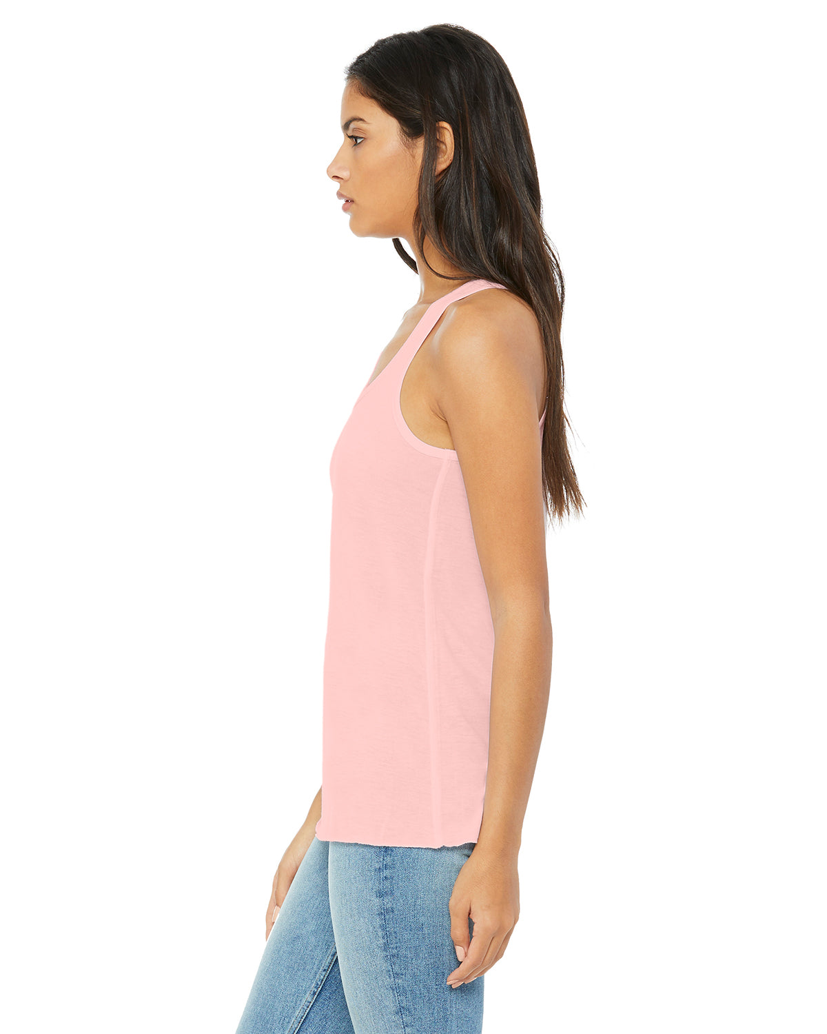 Women's Flowy Racerback Tank - Soft Pink