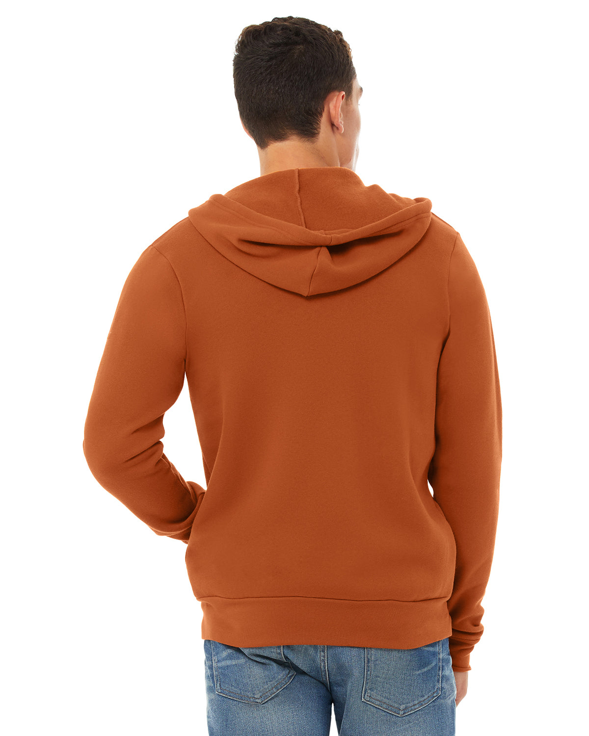 Unisex Poly-Cotton Sponge Fleece Full-Zip Hoodie - Autumn