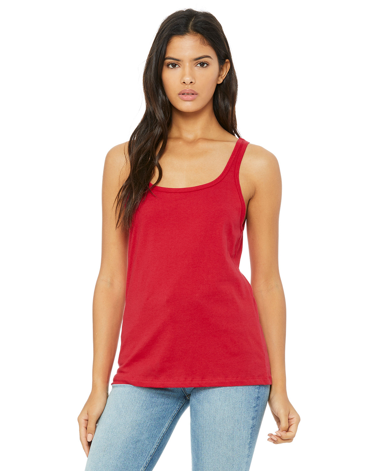 Women's Relaxed Jersey Tank - Red