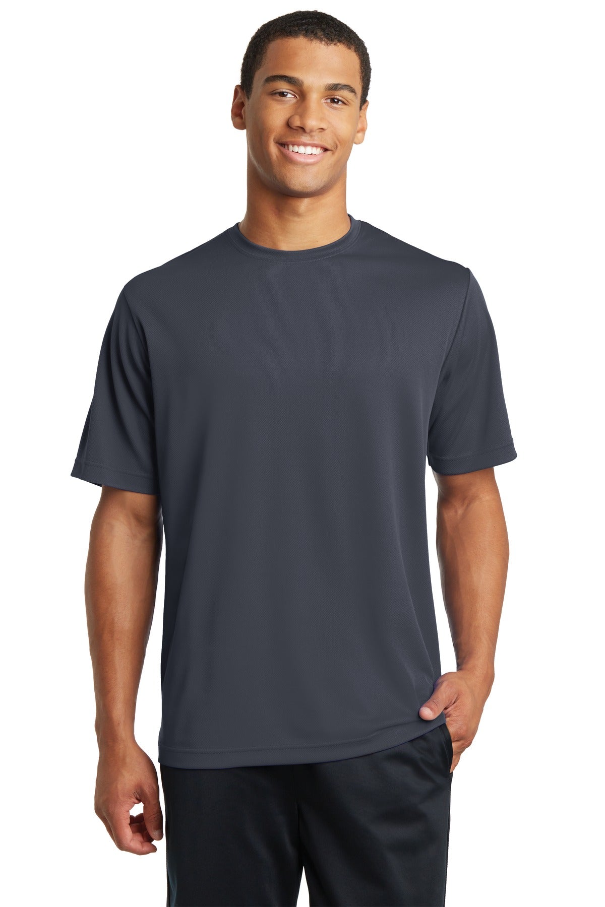 Unisex PosiCharge RacerMesh Tee - Graphite Gray