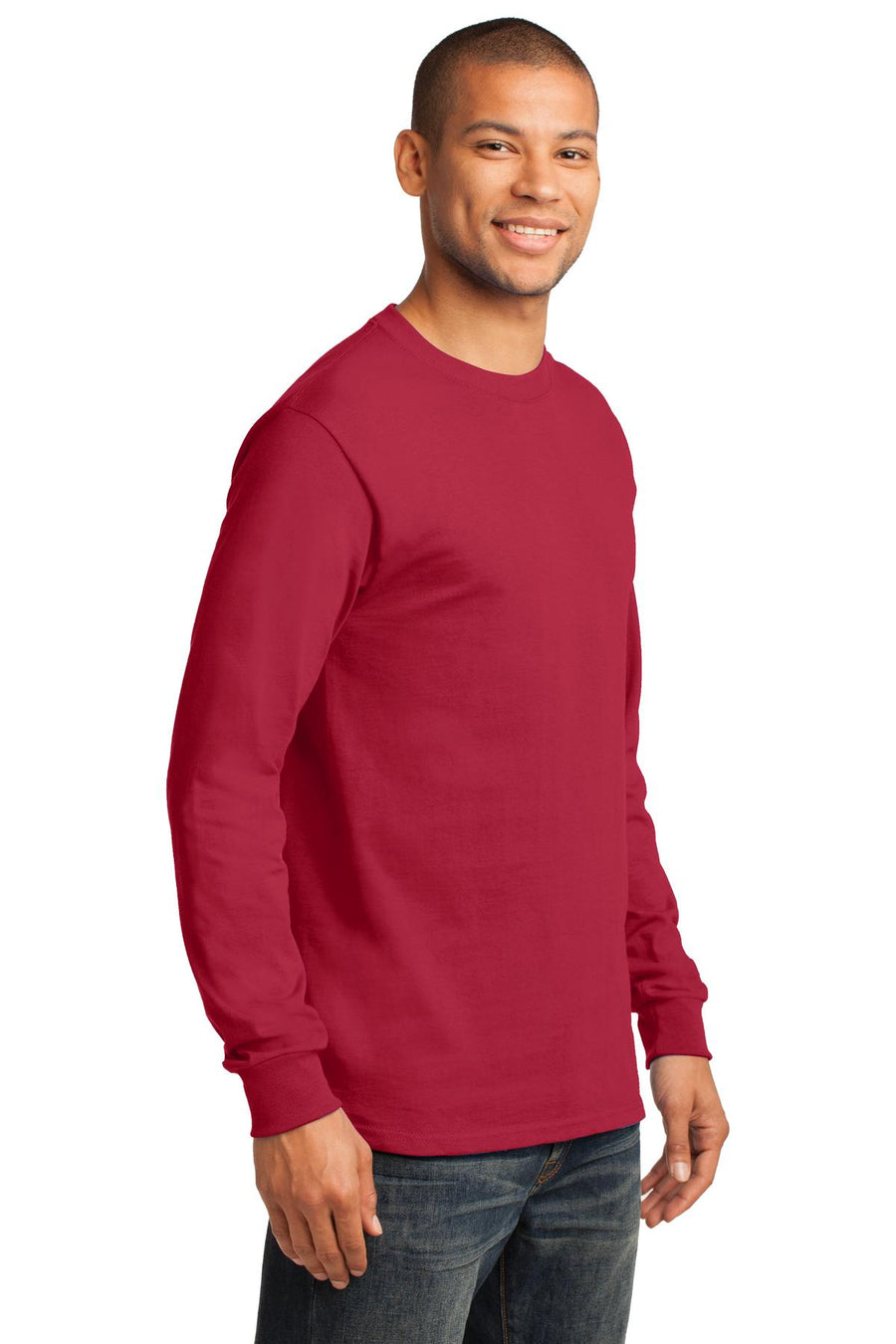 Unisex Long Sleeve Essential Tee - Red