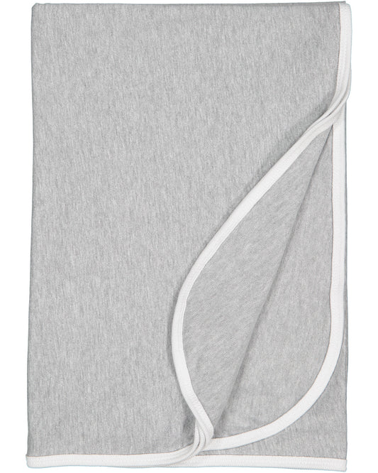 Infant Premium Jersey Blanket - Heather / White