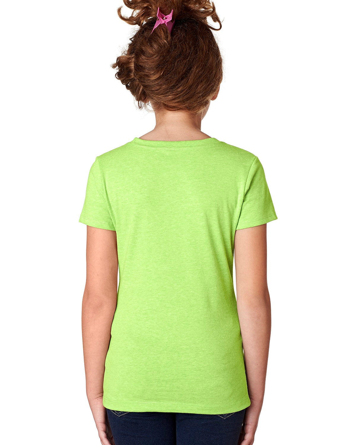 Girl's Youth Princess CVC T-Shirt - Neon Green