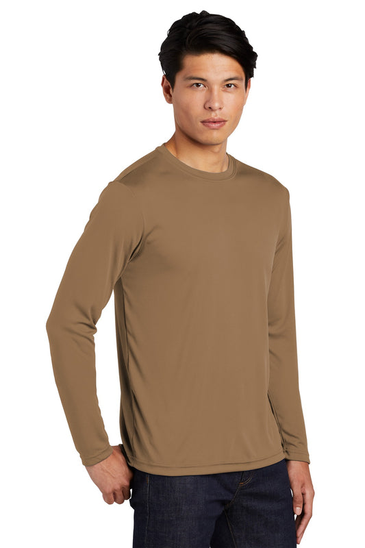 Unisex Long Sleeve PosiCharge Competitor Tee - Woodland Brown