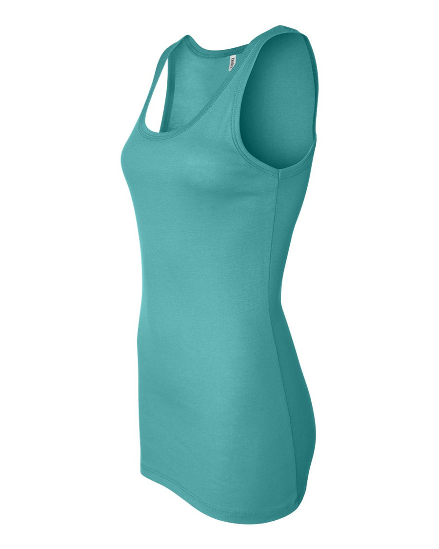 Women's Sheer Mini Rib Tank - Teal