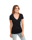 Next Level 6640 - Women's CVC Deep V - Black