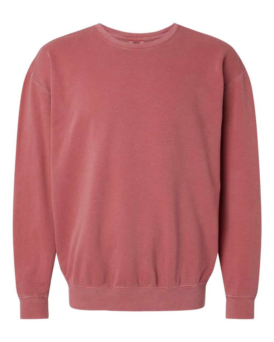 Unisex Lighweight Cotton Crewneck Sweatshirt - Crimson