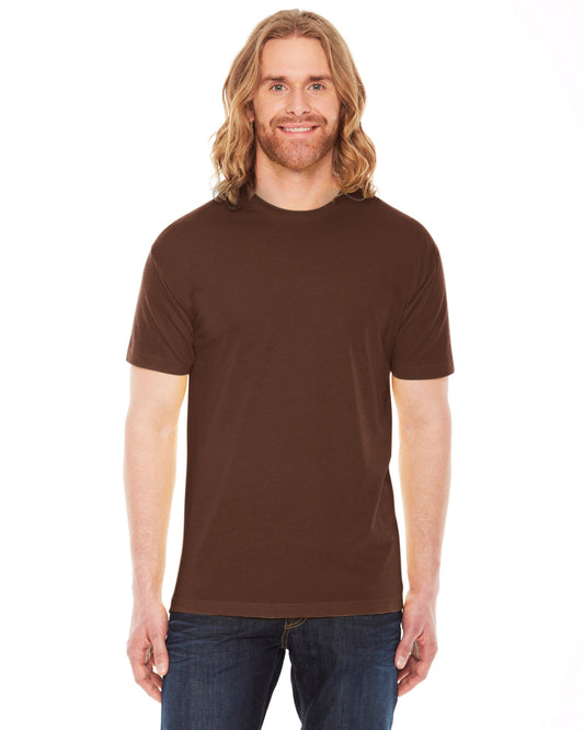 Unisex Poly-Cotton USA Made Crewneck T-Shirt - Brown