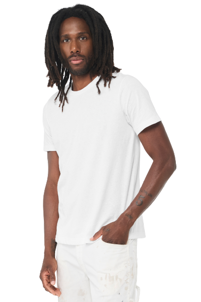 Unisex Heather CVC T-Shirt - Solid White Blend