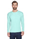 UltraClub 8422 - Unisex Cool & Dry Sport Long-Sleeve Performance Interlock T-Shirt - Sea Frost