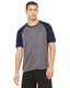 All Sport M1029 - Unisex Performance Short-Sleeve Raglan T-Shirt - Dark Gray / Sport Dark Navy