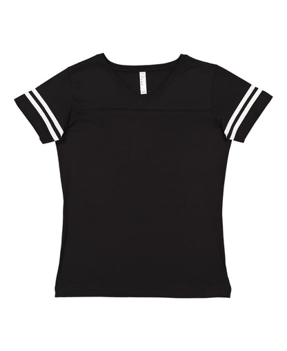 Women's Football T-Shirt - Black / White