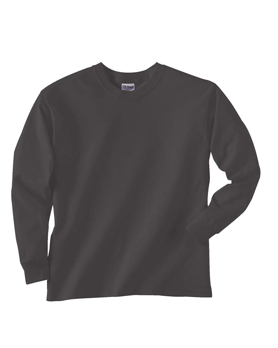 Youth Ultra Cotton® 6 oz. Long-Sleeve T-Shirt - Charcoal