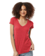 Tultex 0244TC - Women's Poly-Rich V-Neck - Heather Red